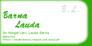 barna lauda business card